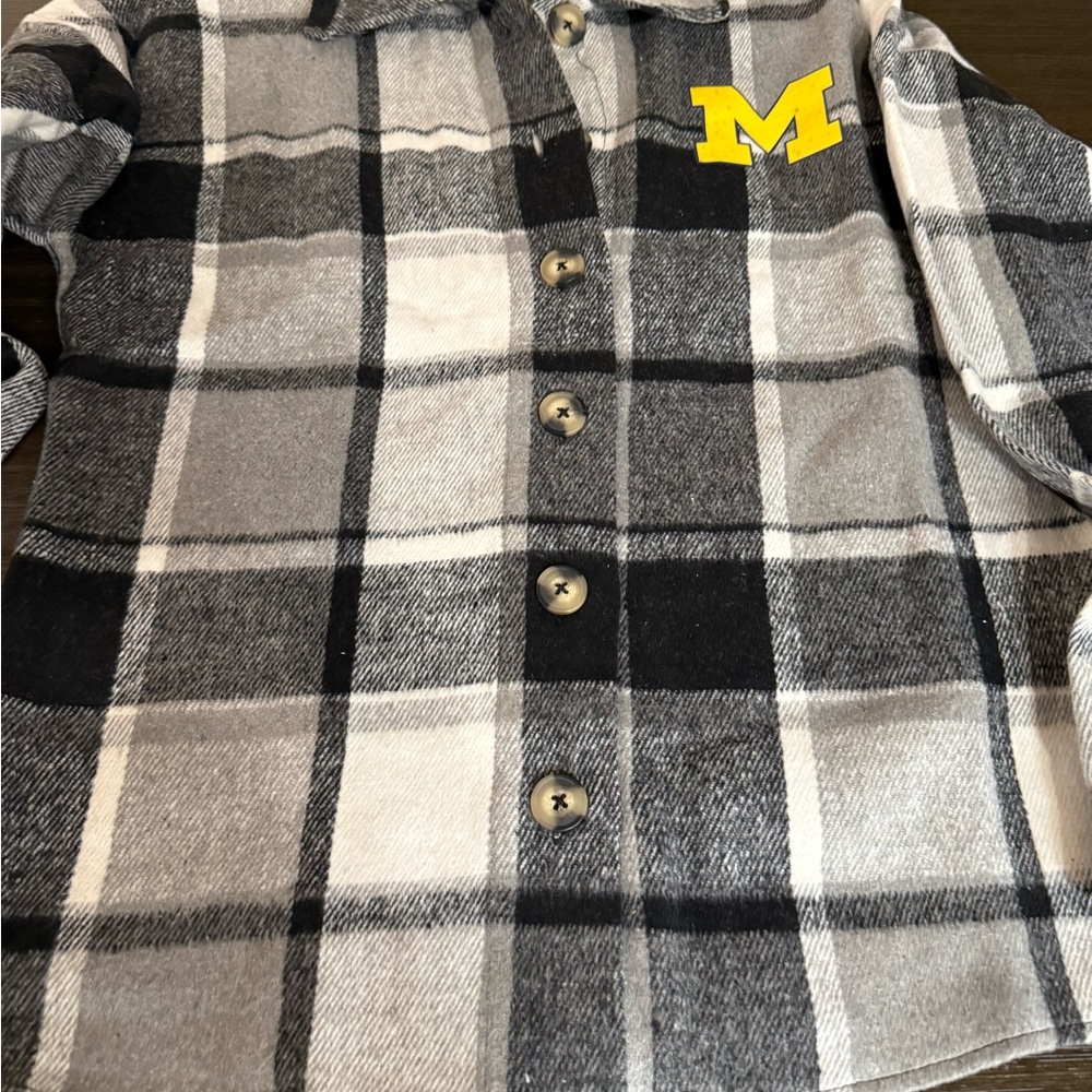 Plaid Performance Jacket With Yellow Michigan Log… - image 3